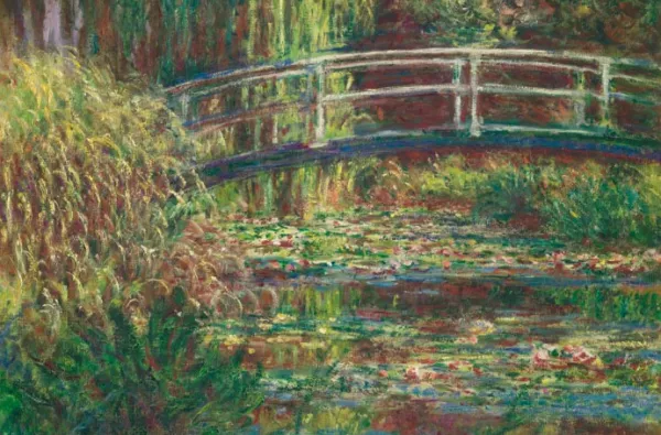 Tableau Le Bassin aux nymphéas, harmonie rose