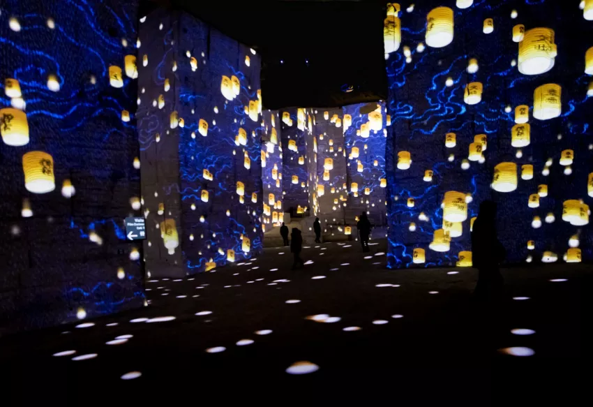 lâcher lampions nuit bleue