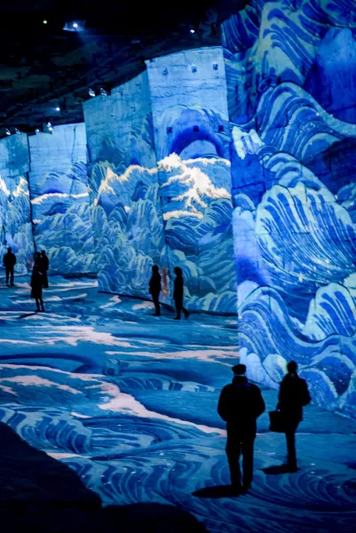 vague bleue hokusai japon